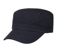 Lipodo Linen Army Cap Plain-Colored Adjustable Visor Unisex Spring Summer Navy