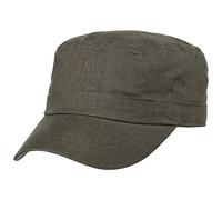 Lipodo Linen Army Cap Plain-Colored Adjustable Visor Unisex Spring Summer Olive