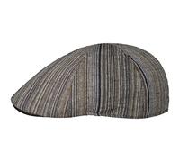 Lipodo Linen Peak Rayon Gatsby Six-Piece Flat Cap Summer Men Brown L (58-59 cm)