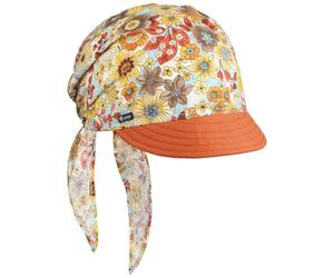 Lipodo Malvik Bandana Cap Flowered Multicolored Made in Italy Women Spring Summer Orange