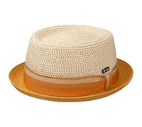 Lipodo Manavela Pork Pie Hat Made in Italy Straw Multicolor Fabric Band Unisex Summer