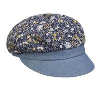 Lipodo Millefleurs Balloon Cap Made in Italy Cotton Floral Visor Cap Lightweight Women Summer Blue One Size