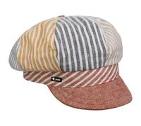 Lipodo Multicolour Stripes Balloon Cap Linen Visor Patchwork Made in Italy Women Summer