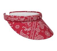 Lipodo Paisley Cotton Visor Sun Cap Floral Pattern Women Summer Red