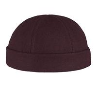 Lipodo Port Docker Cap - Winter Cap in Black, Blue, Grey, Bordeaux-Red - Sailor's Cap One Size 54-61 cm - Hook and Loop Closure- Fits Closely to Your Head - Men's Cap Autumn/Winter Bordeaux One Size