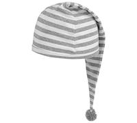 Lipodo Sleeping Cap (22' Long) Men/Women | Nightcap Made from Cotton | with a Pompom | Pointed Cap for Sleeping at Night | Light Grey