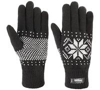 Lipodo Snowflake Thinsulate Knit Gloves Fleece Lined Women Winter
