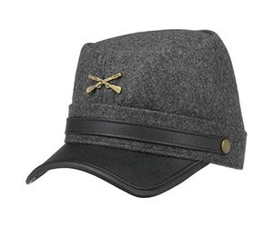 Lipodo Southern States Cap Men - Confederate Army Cap Made with Wool - Peaked Cap Civil War - Summer/Winter - Grey