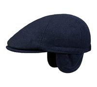 Lipodo Thinsulate Flatcap Earflap Cap Melange Wool Felt Men Autumn Winter Navy M (57-58 cm)