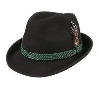 Lipodo Tyrolean Felt Hat Feather Cord Braid Summer Winter Black