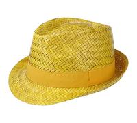 Lipodo Valencia Trilby Straw Hat Plain Ribbon Made in Italy Unisex Summer