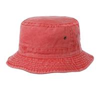 Lipodo Washed Cotton Bucket Hat Packable Unisex Summer Red