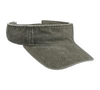 Lipodo Washed Cotton Visor Adjustable Hook-and-Loop Closure Cap Casual Unisex Summer Olive