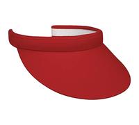 Lipodo Womens Visor - Plain-Coloured Sun Visors from Cotton with Towelling Band - Ideal for Golf, Tennis or Other Leisure Activities in Summer - red One Size