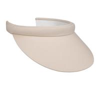 Lipodo Womens Visor Plain-Coloured Cotton Sun Visor with Towelling Band Summer Beige
