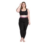 LIPOELASTIC Active Leggings- Medical Compression Leggings, Lipedema Compression Leggings for Women (UK, Alpha, S, Regular, Regular, Black with Black Waistband, Multicolour Waistband)