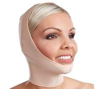 LIPOELASTIC FM Special - Post Surgery Compression Facemask Covers with Hook-and-Loop Fastener - Neck and Chin Compression Wrap, Jowl Tightening