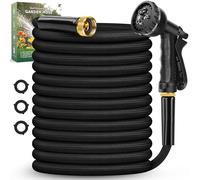Lipoliftco Garden Hose 100FT, Non-Expanding, Lightweight Hose With 8 Function Nozzle, Leak-Proof, No-Knot, Easy to Carry, Wear-Resistant, Sturdy, Flexible, 3/4GHT, Water Hose for Yard, Garden, Outdoor