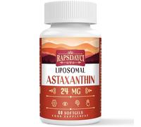 Liposomal Astaxanthin Supplement 24mg Per Serving, Powerful Antioxidant Formula Than VIT C, Superior Absorption (60 Count (Pack of 1))