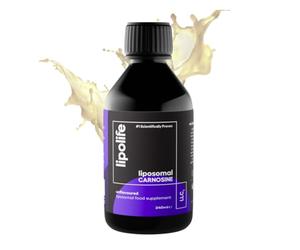 liposomal Carnosine. Unflavoured Liquid, Gluten Free, Vegan. Advanced antioxidant with Higher Absorption. 240ml. lipolife LLC1