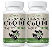 Liposomal CoQ10 800mg Ubiquinol Softgel, Max Absorption Ubiquinol Coenzyme Q10, Ubiquinol CoQ10 Supplement for Antioxidant, Heart Function & Energy Production, Pure CoQ10 800mg, 120 Vegan Softgels