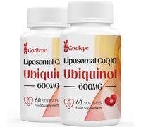 Liposomal CoQ10 Ubiquinol 600mg, 60 Mini Softgels, High Strength Active Coenzyme Q10, Enhanced Absorption, Premium Quality Formula, 60 Count (Pack of 2)