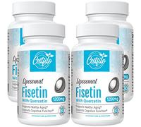 Liposomal Fisetin with Quercetin 1200mg | 98% Pure Fisetin | Patented Formula for Enhanced Absorption & Availability | High Strength Flavonol Complex |