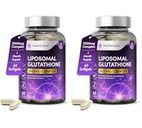 Liposomal Glutathione, 2000mg Complex with Vitamin-C and Collagen Peptides, Liposomal Vitamin C, Glutathione Supplement, Superior Bioavailability 10X Absorption - 60 Softgels (Pack of 2)
