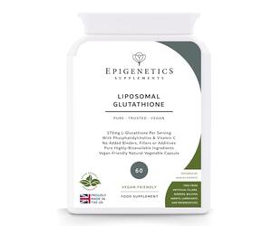 Liposomal Glutathione | Bioavailable Highly-Absorbable L-Glutathione + Vitamin C | 60 Vegan Friendly Capsules UK Made | Long 2 Month Supply by Epigenetics Supplements