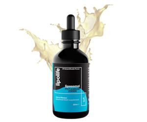 Liposomal Iodine as Potassium Iodide. Cherry Flavoured Liquid Iodine Supplement. Advanced Nutrient Absorption for Thyroid Health. 60ml. lipolife LLP1