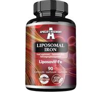 Liposomal Iron 20 mg - 90 Vegan Capsules - High Absorption Iron with Liposovit®-Fe - Cognitive Support - 3 Month Supply - by Apollo's Hegemony