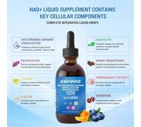 LIPOSOMAL Liquid NAD+ Trans-Resveratrol and TMG Supplement | for Cellular Repair & Energy Metabolism | 120ml NAD Liquid Drop | 2 Month Supply