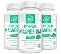 Liposomal Magnesium Complex 2200mg - High Potency with Glycinate & Citrate, Gluten Free, 60 Softgels.. (60 Count (Pack of))