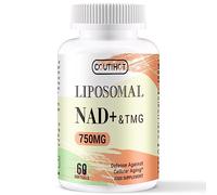 Liposomal NAD+ 500mg with TMG 250mg, Actual NAD+ Supplement (Not a Precursor), Superior Absorption, Natural Energy Boost for Longevity & Cellular Health (60 Count (Pack of 1))