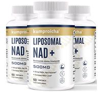 Liposomal NAD+ 500mg with TMG 250mg Softgels, Actual NAD+ Supplement for Cellular Repair & Energy Metabolism(180 Count)