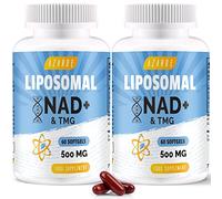 Liposomal NAD+ Softgels 500mg with TMG 250mg, More Efficient Than Nicotinamide Riboside, Supports Cellular Energy & Healthy Aging (60 Count (Pack of 2))