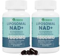 Liposomal NAD+ Supplement 1800mg 120 Softgels | with Nicotinamide Riboside, Trans Resveratrol, Trimethylglycine, Cellular Energy
