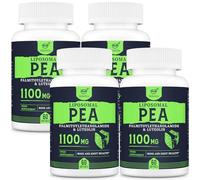 Liposomal Palmitoylethanolamide (Pea) 1100mg with Luteolin, Micronized Pea - High Purity, Super Absorption and Optimal Effectiveness, 60 Softgels (Pack of 4)