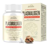 Liposomal Plasmalogen Nootropic - Brain Supplement with Vitamin E,Curcumin & Phosphatidylserine, Memory, Focus & Clarity Support, Supports Healthy Cognitive Aging for Elderly & Adults, 60 Days Supply