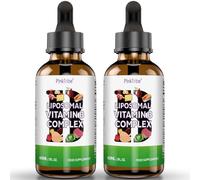 Liposomal Vitamin B Complex Liquid - High Strength B-Vitamin Complex Drops, Supports Immune System and Energy Levels, 60ml (Pack of 2)