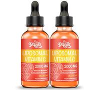 Liposomal Vitamin C 2000 mg Liquid Supplement(2 Bottles), Maximum Absorption, High Strength Vegan VIT C, Ascorbic Acid, Non-GMO, Gluten Free, Soy-Free