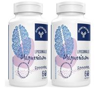 Liposomale Magnesium 2000mg Hohe Stärke - Magnesium-Ergänzung mit Vitamin D3 & K2 Nicht-GMO Gluten frei