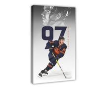 LIPOYE Hockey Player Connor Mc-David Poster Wall Art Picture Canvas Poster Bedroom Decor Landscape Office Room Decor Gift 08x12inch(20x30cm)