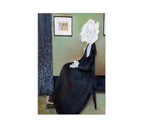 LIPOYE Mr. Bean Whistler's Mother Painting Poster Canvas Poster Bedroom Decor Landscape Office Room Decor Gift 24x36inch(60x90cm)