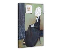 LIPOYE Mr. Bean Whistler's Mother Painting Poster Canvas Poster Bedroom Decor Landscape Office Room Decor Gift 08x12inch(20x30cm)