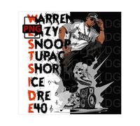 LIPOYE West Coast Hip Hop Legends Art PNG Canvas Poster Bedroom Decor Landscape Office Room Decor Gift 12x12inch(30x30cm)