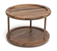 Lipper International 1302 Acacia Wood 2-Tier 10" Kitchen Turntable