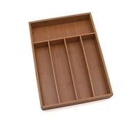 Lipper International 8876 Bamboo Wood Flatware Organizer, 5 Compartments, 10 1/2" x 14" x 2"
