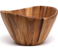 Lipper International Acacia Wave Serving Bowl for Fruits or Salads, Large, 12" Diameter x 7" Height, Single Bowl
