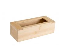 Lipper International Bamboo Storage Bag Organizer Holder and Dispenser for Kitchen Drawer or Countertop, Quart Size